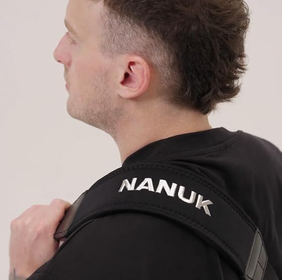 NANUK Adjustable Shoulder Strap, 57.5 Heavy-Duty, Padded with Non-Slip AirCell Cushioning Black