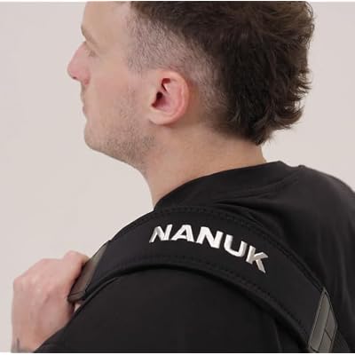 NANUK Adjustable Shoulder Strap, 57.5 Heavy-Duty, Padded with Non-Slip AirCell Cushioning Black