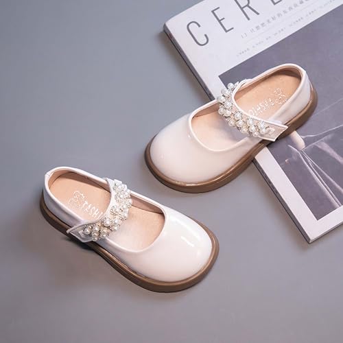 Girl Mary Jane Ballet Shoes Leather Round Toe Princess Shoes Dress Flat Shoes Black2