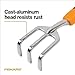 Fiskars Ergo Cultivator for Digging, Aerating Soil, and Weeding, Heavy Duty Garden Tool with Hanging Hole