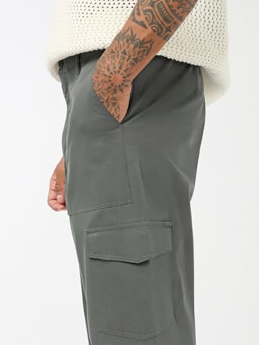 Image of Bewakoof Men's Straight Fit Mid Rise Pants