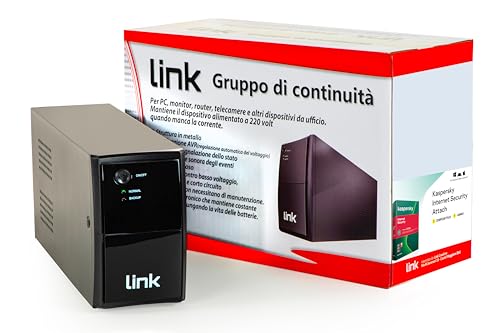 LKUPTSK650 - GRUPPO DI CONTINUITA' TOTAL SECURITY LINE INTERACTIVE PWM 650 VA 390 WATT CON 2 PRESE, CAVO SPINA ITALIANA E KASPERSKY INTERNET SECURITY 1 DISPOSITIVO 1 ANNO