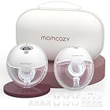 Momcozy M5 搾乳機 電動 ハンズフリー さく乳器 着用式コードレス 搾乳器 3モード・9段階吸引 軽量ポータブルタイプ お手入れ簡単 2個セット グレー