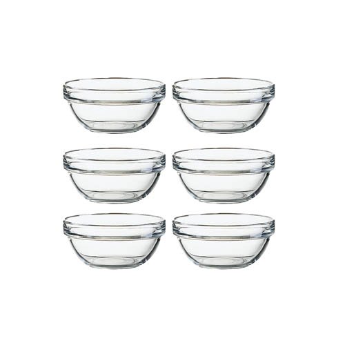 Arcoroc Stapelschale, transparent, H 5,5 cm, Ø 12 cm, 6 Stk. - Glasschale