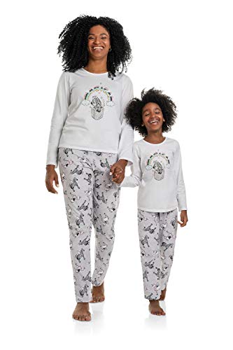 Pijama Blusa e Calça, Quimby, Meninas, Branco, 10
