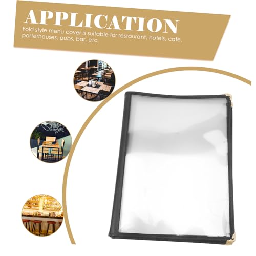 Couverture de menu transparente Veemoon en PVC pour protège-menu de restaurant et café - 7