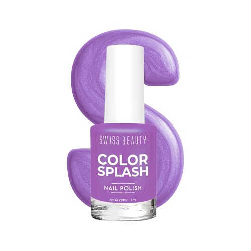 Image of Swiss Beauty Color Splash Nail Polish - Long-Lasting, Glossy - 11 ML, Lavender Popsicle