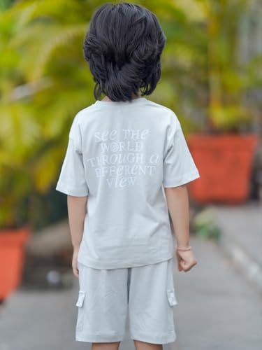 Image of Nap Chief Kids Unisex Pure Cotton Printed Co ord Sets for Boys & Girls, T Shirt and Shorts for Casual Wear