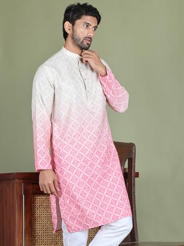 Image of Jompers Men's Ombre Pure Cotton Straight Kurta