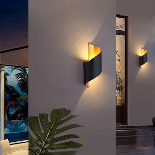 Apliques de pared de aluminio de diseño moderno e impermeables con iluminación LED cálida 2