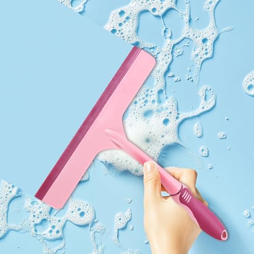 Raclette de douche 25,4 cm rose pour vitre et miroir de salle de bain - 6
