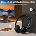 TECKNET V6.0 Bluetooth Headset mit Mikrofon,Wireless Headset mit AI Noise Cancelling Bluetooth Kabellos Kopfhörer PC On Ear mit USB-C Empfänger Büro/Trucker/Callcenter - 50+ Std. Akku
