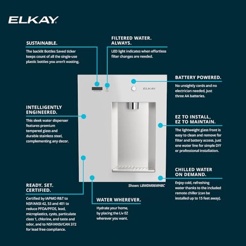 Image of Elkay Liv EZ LBWDM06WHBC Built-in Filtered Water Dispenser