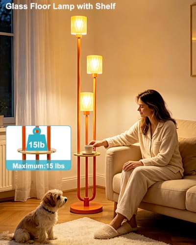 Image of Lightdot Globe Floor Lamp with LED Bulbs Included, Dimmable Floor Lamps,Unique Modern Standing Tall Lamp for Bedroom Living Room /Sofa Beside /Corner Decor-Gold