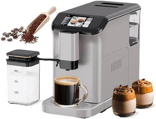 Fully Automatic Espresso Coffee Machine with Milk Frother, 20 Bar...