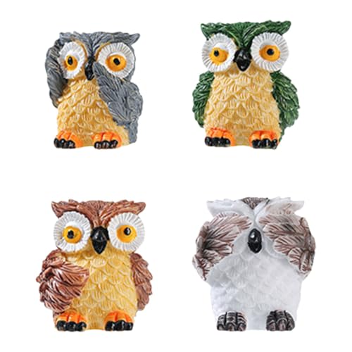 Coffret de hiboux miniatures en résine, le choix de décoration idéal pour offrir