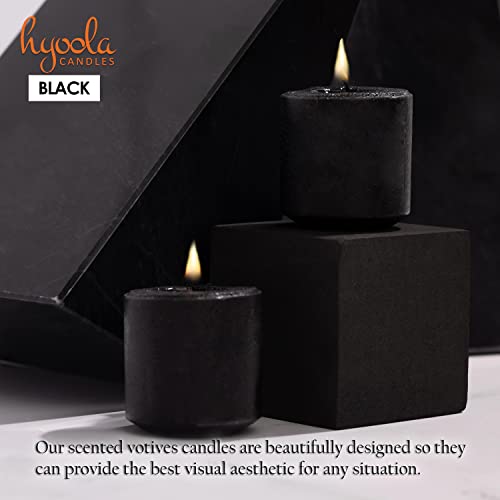 Image of HYOOLA Scented Votive Candles - Black Votive Candles -12 Hour Burn Time - 9 Pack - European Made