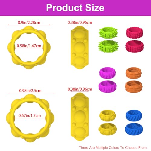 12 Pack Sensory Rings Kids Fidget Ring,Fidget Rings,Anxiety & Stress Relief Finger Toys For Kids Focus & Sensory Stimulation Quiet Fidgets Against Anxiety in the Classroom 12 Pack Sensory Rings Kids Fidget Ring,Fidget Rings,Anxiety & Stress Relief Finger Toys For Kids Focus & Sensory Stimulation Quiet Fidgets Against Anxiety in the Classroom