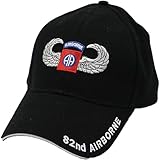 US Army 82nd Airborne with Wings Embroidered Ball Cap