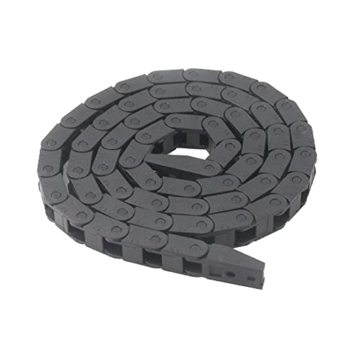 Zeberoxyz 7X7Mm Drag Chain Length 1Meter Close Type Black Plastic Flexible Cable Carrier R18 With Flat Wrench For 3D Printer And Cnc Machines (7Mmx7Mm-Close) #TOP3