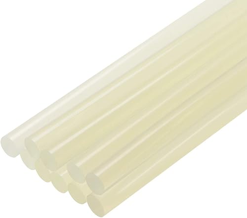 uxcell Mini barras de pegamento caliente de 4 x 0.44 pulgadas para pistolas de pegamento, transparente, 10 unidades