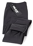 Yelete Womens Fleece Lined Seamless Leggings (Charcoal, One Size)