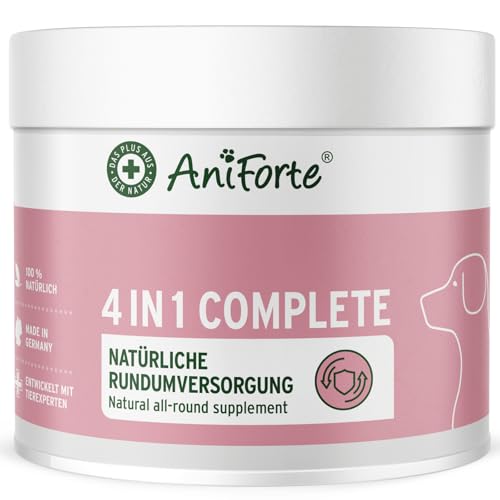 AniForte 4in1 Complete Dog Pulver 250g - Natürliche Rundumversorgung für Hunde aus Gelenkpulver Unterstützung Gelenke Immunsystem Haut Fell Magen-Darm-Aktivität mit hoher Akzeptanz