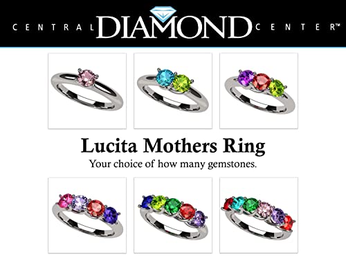 Nana Lucita Mothers Ring 1 To 6 Stones In Sterling Silver- Size 10 #TOP2