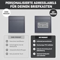Hausnummer Personalisiert Familie Name Straßenname Briefkasten Aufkleber für Briefkasten selbstklebende Aufkleber Folie für Haustür Hausnummernschild Namensschild – Ansicht 3