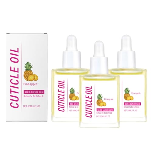 Genérico Aceite de cuidado de las uñas de piña 30ml Aceite de cutícula orgánico para uñas Solución de reparación de uñas Líquido suave y relajante Hidrata las reparaciones y promueve (3pcs)