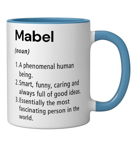 Mug cerámico diccionario definición nombre Mabel azul/blanco miniatura 2
