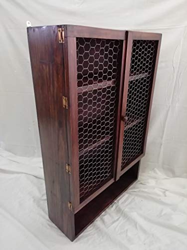 LA IBERICA Alacena Fresquera de Madera. Rústica. 90 cms. de Alto