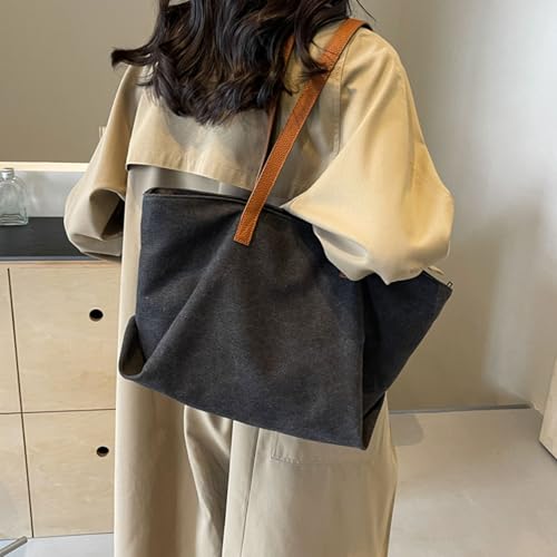 Sac à main en toile avec anse sous les bras format minimaliste - 5