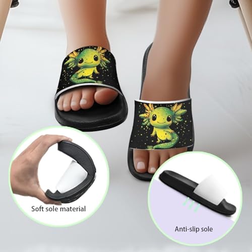 Image of Unisex Slides for Girls Boys Comfortable Slippers Slides Non-slip Shower Shoes House Fashion Thick for Indoor & Outdoor Gifts