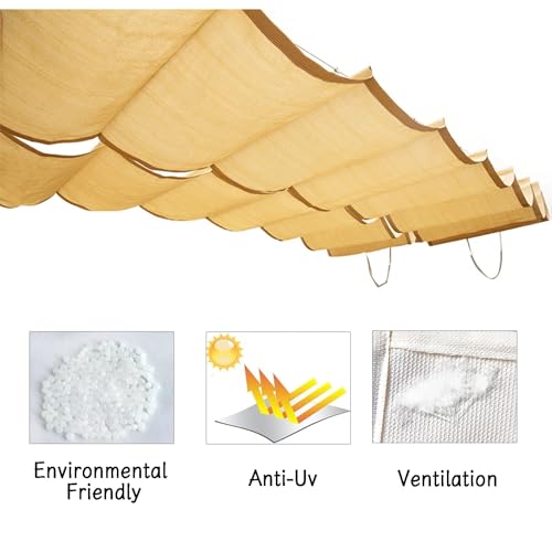 Voile d'ombrage rétractable pour pergola de terrasse et véranda