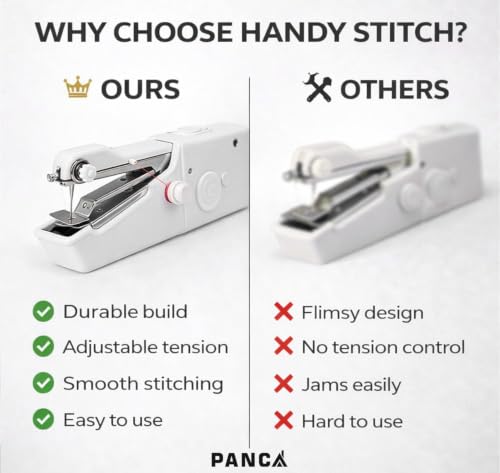 Image of PANCA Handy Stitch Mini Handheld Sewing Machine for Clothes Repair