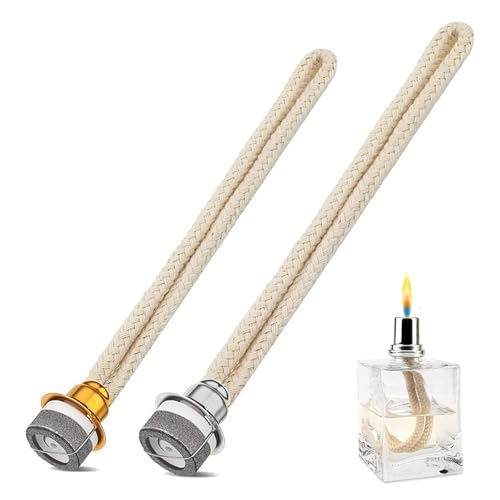 Öllampe Docht 2 Stück Lampe Ersatzdocht für Öllampen Katalytische 14.6/18mm Lampe Ersatz Docht Katalytische Ersatz Mit Brenner,für Raumluft Verbessern Aromatherapie