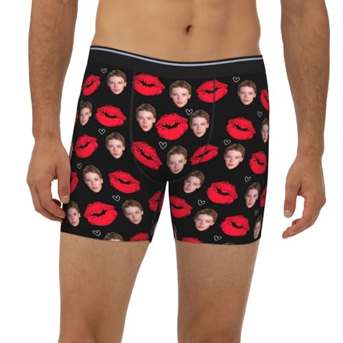Personalized Boxers Custom Underwear with Face Customized Gifts for Men Husband Boyfriend Valentines Day Gifts for Him2
