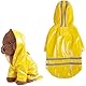 COYUN Hunde Regenmantel, Wasserdichter Hunderegenmantel,Wasserdichter Hunde-Regenmantel mit Kapuze und Reflektoren, Leichte Regenjacke Hund Geeignet, für Kleine und Mittlere Hunde,Gelb M