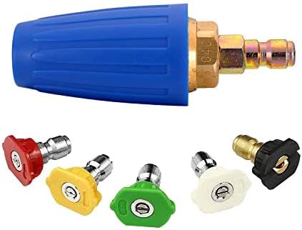 CREEXEON4000PSI Pressure Washer Rotating Turbo Nozzle 4.0 Orifice 4 GPM with Spray Nozzle Tips Kit