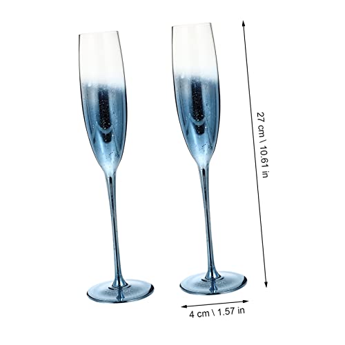 CIYODO 2 Peças Taças Coloridas De Champanhe Flautas De Casamento Copos De Coquetel De Plástico Decor