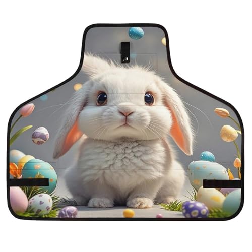 Delantal de trabajo Cute Easter Bunny con bolsillos miniatura 1