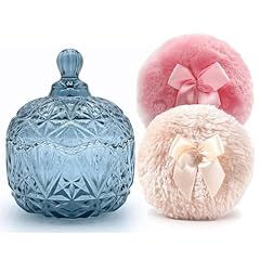 1 Beige 1 Pink Bow Puffs with Crown-Grey Blue