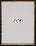  Bilderrahmen aus Holz, Schwarz/Gold, DIN A4, Braun/Gold Din A4 /WPM - Wechselrahmen Profil 6-55 (Braun/Gold DIN A4, Museumsglas)