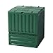 Produktbild GARANTIA ECO-King Komposter in grün, aus robustem, recyceltem Kunststoff, Ganzjahreskomposter, 400 Liter, 70 x 70 x 83 cm, zwei Einfüllklappen, windstabile Deckelsicherung, Rapido-Click-System,
