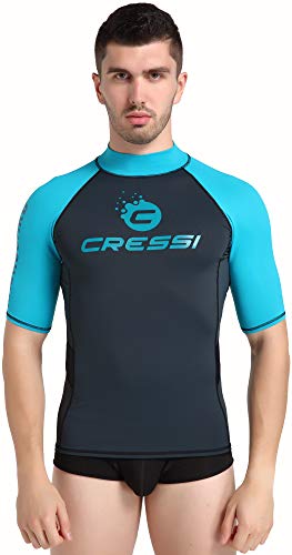 Cressi Hidro Men's Premium Rash Guard S.Seeves - Protective Short Sleeves Jersey, in Special Elastic Fabric, UV Sun Protection (UPF) 50+