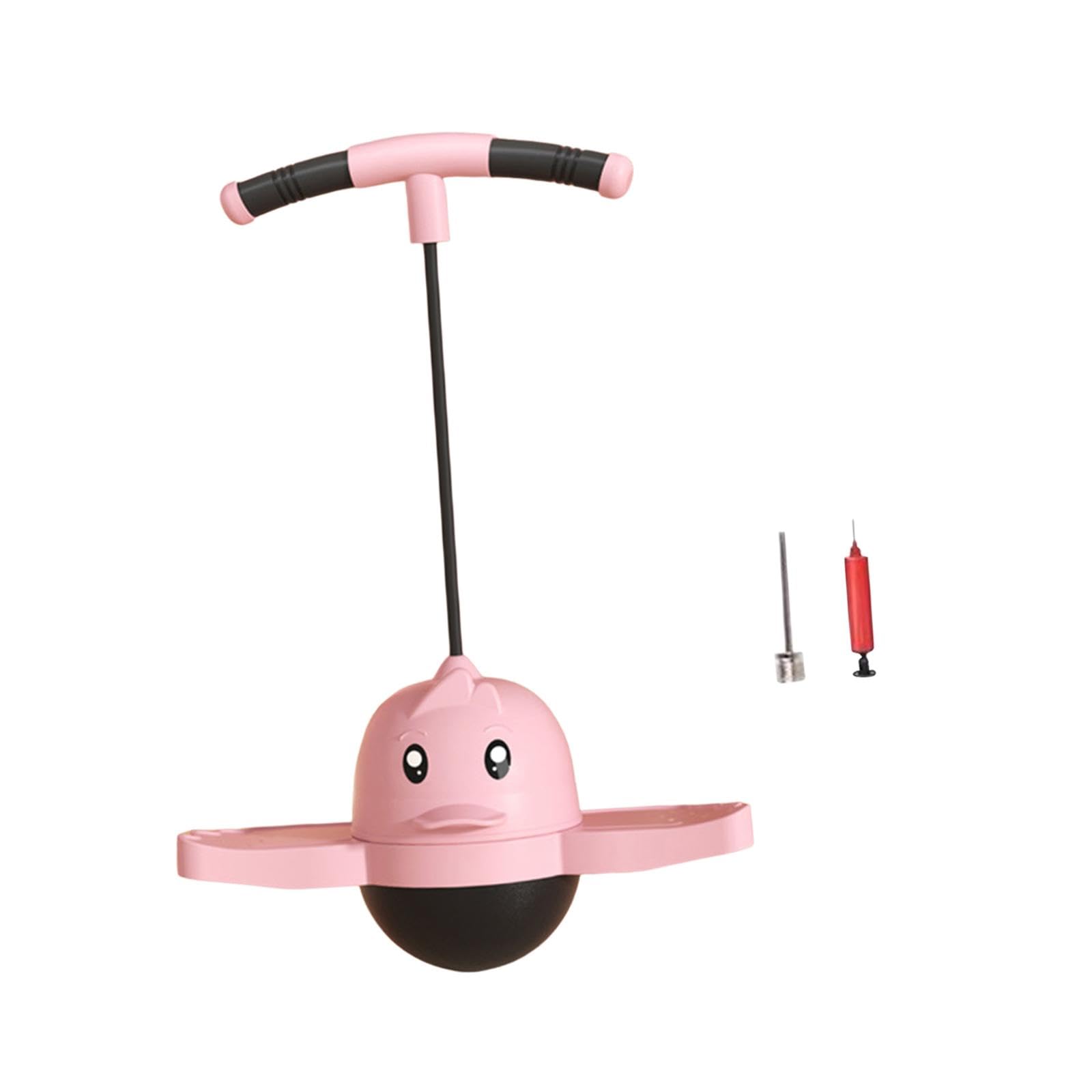 Pogo Ball with Handle Exercise Balance Ability Balance Ball Pump Pink-Sporting Goods-Fitness Running & Yoga-Fitness Equipment & Gear-Exercise Balls-1 Pogo Ball1 (Color/Random) 1 Pin