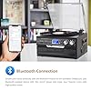 GOLDSHIP 9 in 1 Record Player 3 Speeds Vinyl Turntable with Bluetooth Vintage Turntable CD/Cassette Player/AM/FM Radio/USB/SD/Aux-in/RCA Line-Out #4