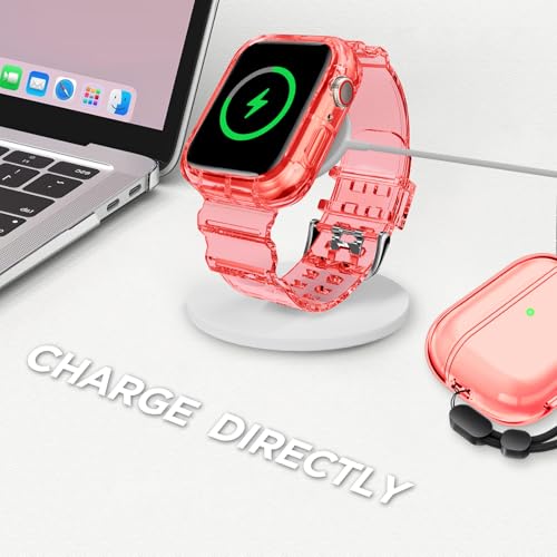 DABAOZA Compatible for Clear Apple Watch Band 41mm 40mm 38mm ClearRed by DABAOZA - Used condition - Image 5