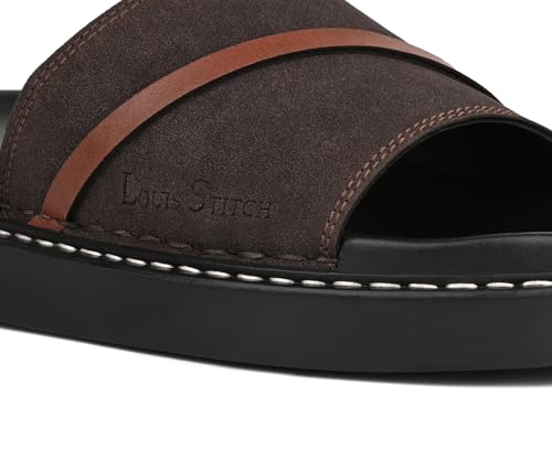 Image of LOUIS STITCH Comfortable Men's Sandals | Lightweight Casual Stylish Slip-On Slides Sandals| Everyday Wear Sandals with PU Cushion Sole | LSOF-21